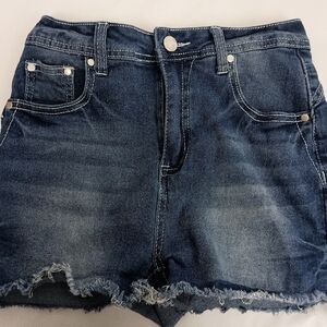 2/$30 Denim Blue Western Summer Booty Shorts (#390)